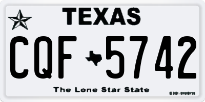 TX license plate CQF5742