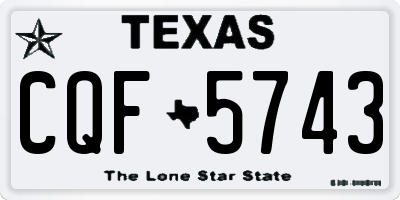 TX license plate CQF5743