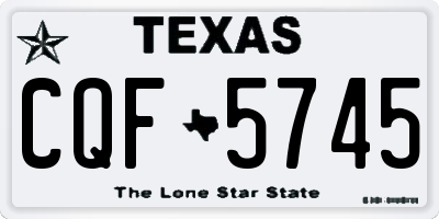 TX license plate CQF5745