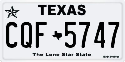 TX license plate CQF5747