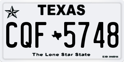 TX license plate CQF5748