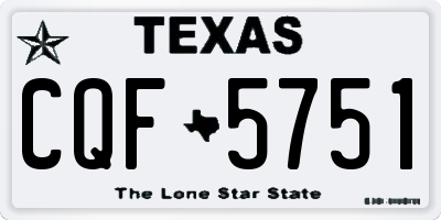 TX license plate CQF5751