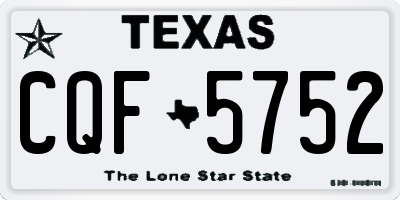 TX license plate CQF5752