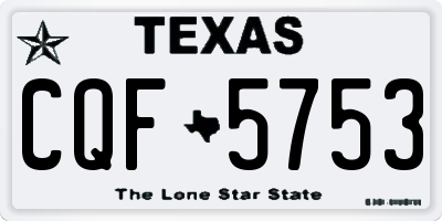TX license plate CQF5753
