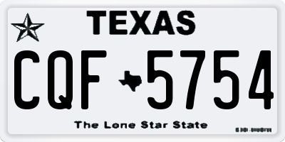 TX license plate CQF5754