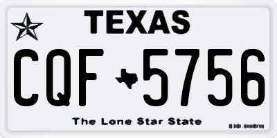 TX license plate CQF5756