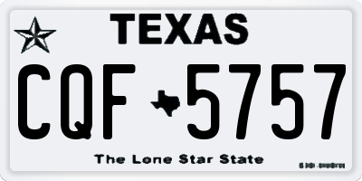 TX license plate CQF5757