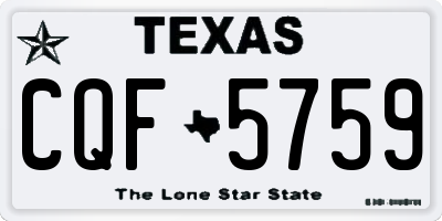 TX license plate CQF5759