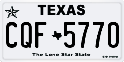 TX license plate CQF5770