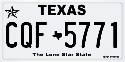 TX license plate CQF5771