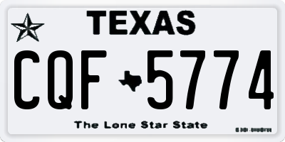 TX license plate CQF5774