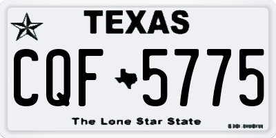 TX license plate CQF5775
