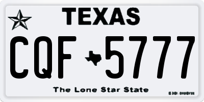 TX license plate CQF5777
