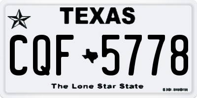 TX license plate CQF5778