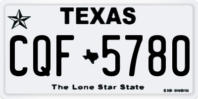 TX license plate CQF5780