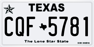 TX license plate CQF5781