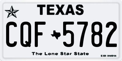 TX license plate CQF5782