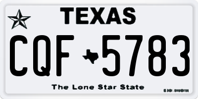 TX license plate CQF5783