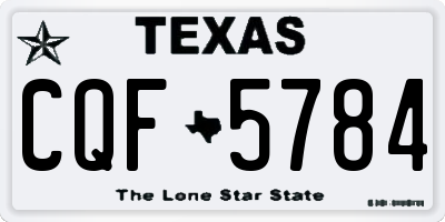 TX license plate CQF5784