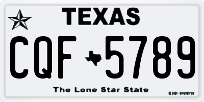 TX license plate CQF5789