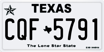 TX license plate CQF5791