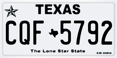 TX license plate CQF5792