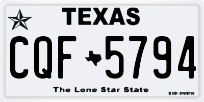 TX license plate CQF5794