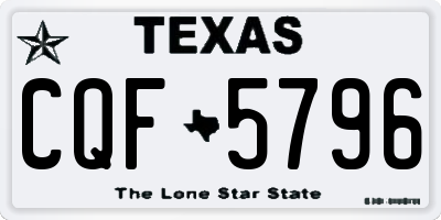 TX license plate CQF5796