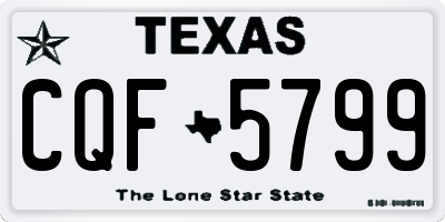 TX license plate CQF5799