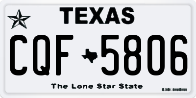 TX license plate CQF5806
