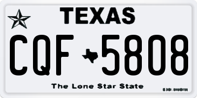 TX license plate CQF5808