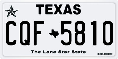TX license plate CQF5810