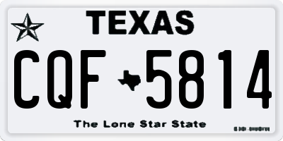 TX license plate CQF5814