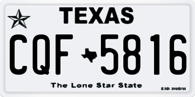 TX license plate CQF5816