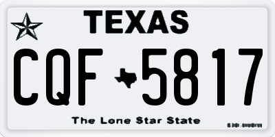 TX license plate CQF5817