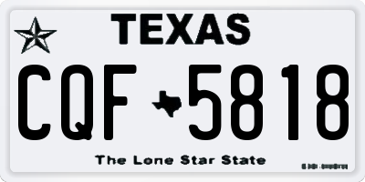 TX license plate CQF5818