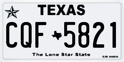 TX license plate CQF5821