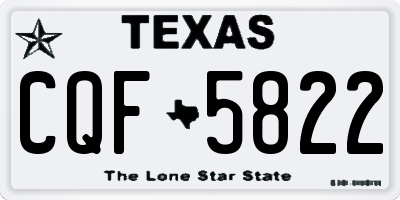 TX license plate CQF5822