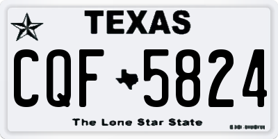 TX license plate CQF5824