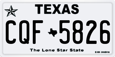 TX license plate CQF5826