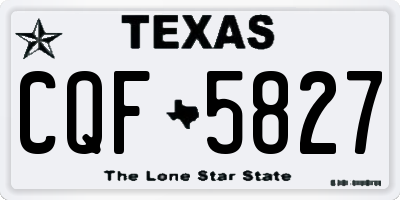 TX license plate CQF5827