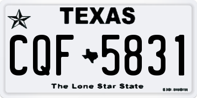 TX license plate CQF5831