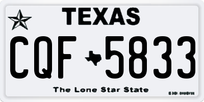 TX license plate CQF5833