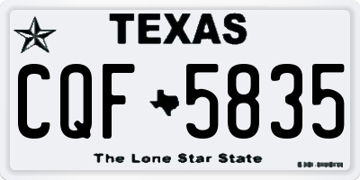 TX license plate CQF5835
