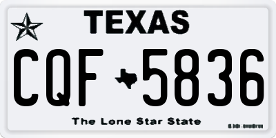 TX license plate CQF5836