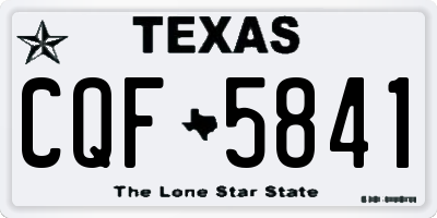TX license plate CQF5841