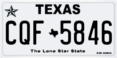 TX license plate CQF5846