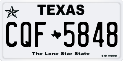 TX license plate CQF5848