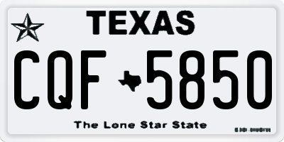 TX license plate CQF5850