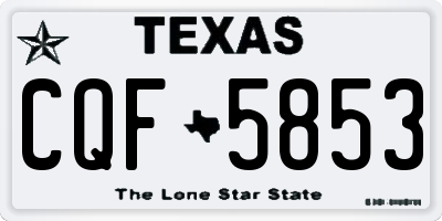 TX license plate CQF5853